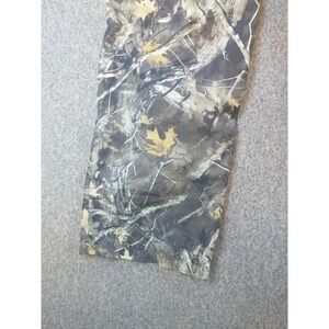 Shein Camo Print Elastic Waist Pants Mens Medium Forest Leaf Camouflage Brown